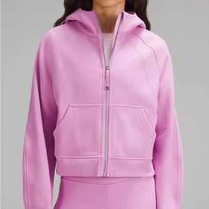 Lululemon Oversized Full Zip Scuba - Dahlia Mauve - M/L